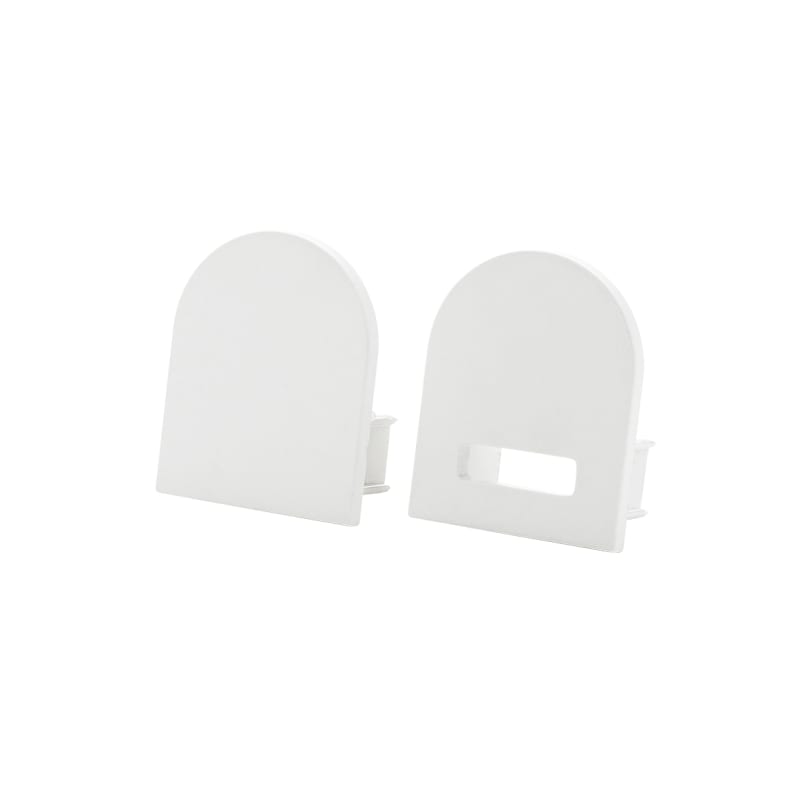 SG Armaturen 391465 Stripline Round End Cap Kit for Surface Profile White