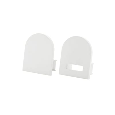 SG Armaturen 391465 Stripline Round End Cap Kit for Surface Profile White