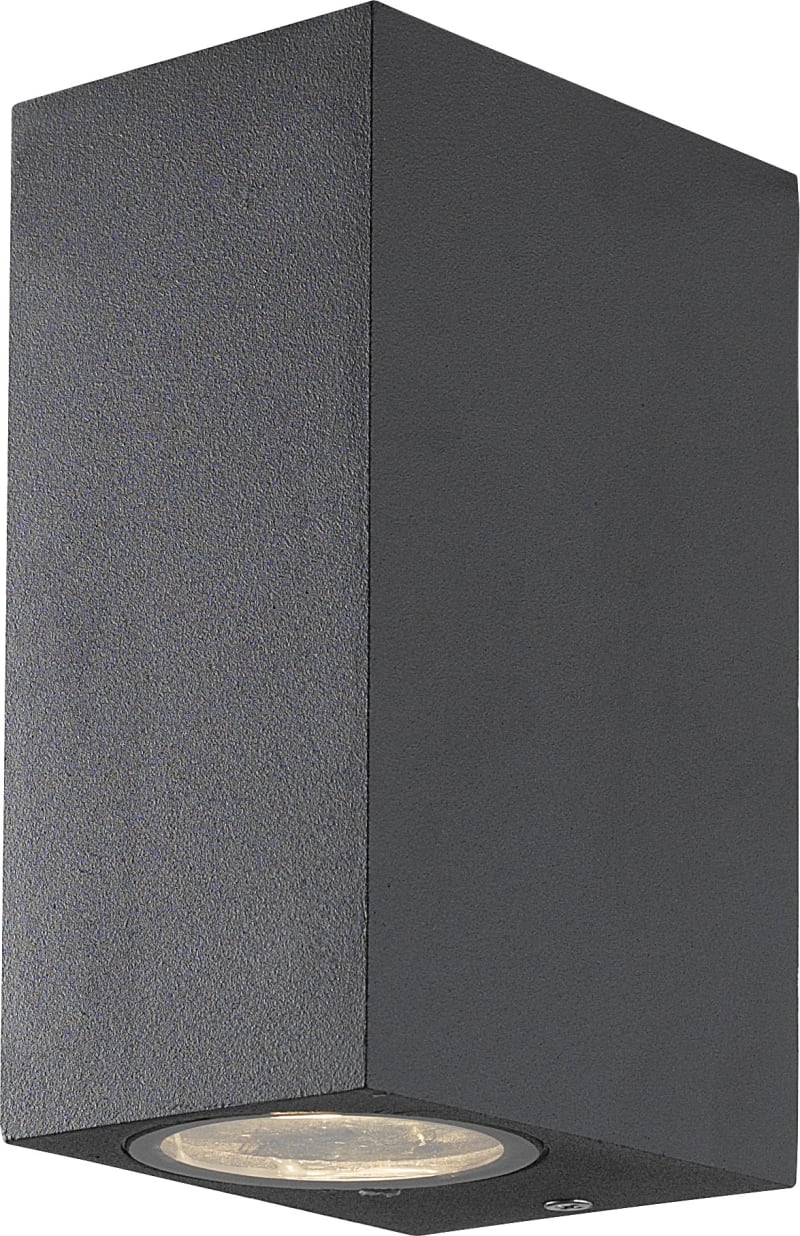 Nortronic 3208204 SUND DUO 2xGU10 Wall Luminaire, Anthracite IP44