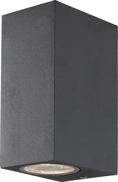 Nortronic 3208204 SUND DUO 2xGU10 Wall Luminaire, Anthracite IP44