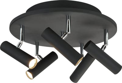 Artic Ceilingspot Round 5-Light Black