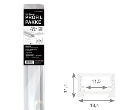 ALUMINIUM Profilpakke EGDE ELC LOW 2M White