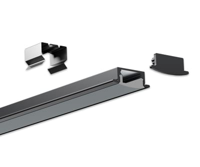 Vanpee norge HL-B001 Aluminium Profile Recessed 2M Black
