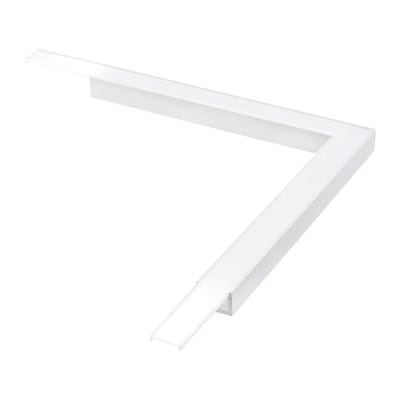 Stripline Profile Surface-Mounted Corner Piece, White
