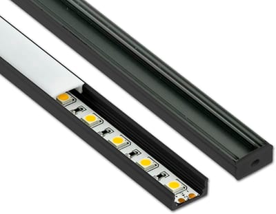 ALUMINIUM PROFILE 2M Opal/Clear Black