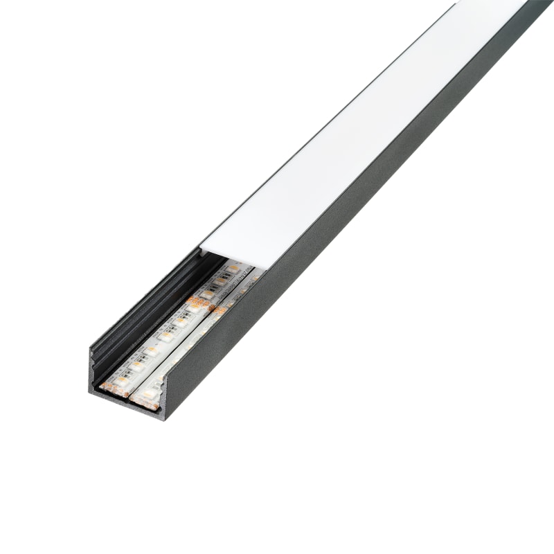 SG Armaturen Stripline Double Surface-Mount Profile 1.8 m Black (391501)