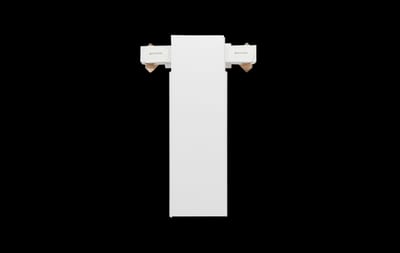 SG Armaturen ZIP 230V T Connector with Power Feed, White