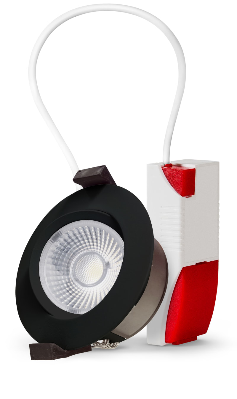 Gyro Eco 8W 700LM 2700K IP44 Black. (3229540)