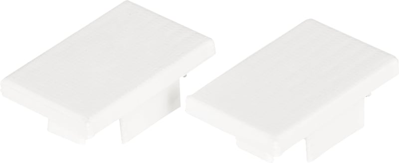 Hidealite 7504033 End Piece Art Low White for Profile 3230268, 2 pcs