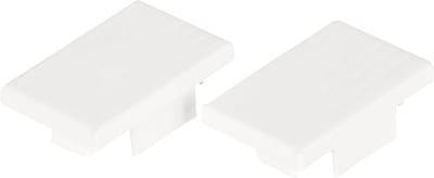 Hidealite 7504033 End Piece Art Low White for Profile 3230268, 2 pcs