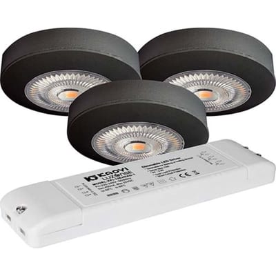 Unocob Slim 3X4W 320LM 2700K 450MA Black