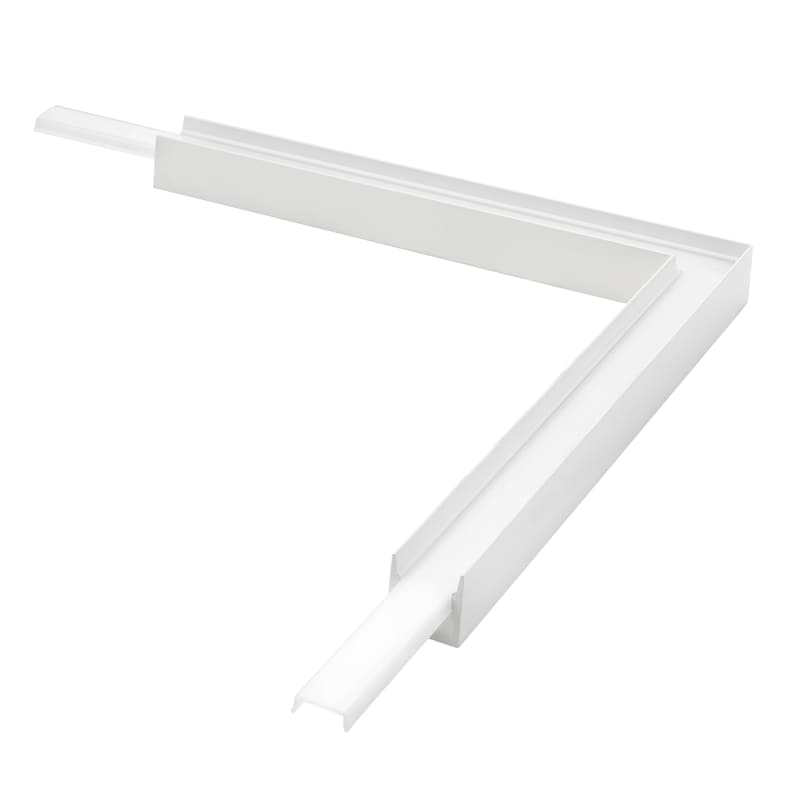 SG Armaturen Stripline Surface-Mounted Soft Corner Piece, White, 200x200 mm (391504)