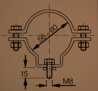 R32 2" PIPE Clamp M8
