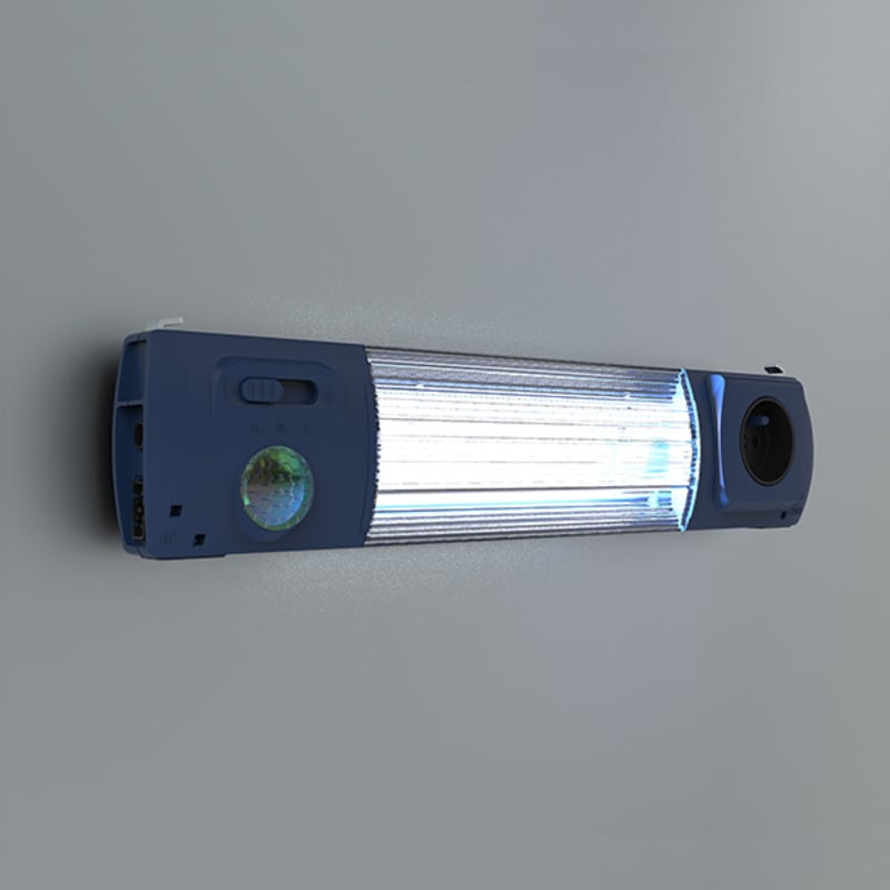 nVent HOFFMAN EL1200MS-CH EL LED Light with Socket, Motion Sensor J, 100-240V, 76X364X48MM, Black, Plastic