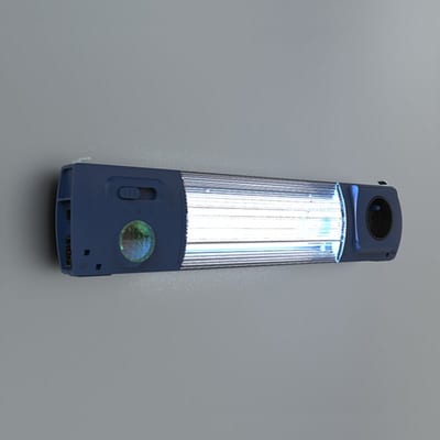 nVent HOFFMAN EL1200MS-CH EL LED Light with Socket, Motion Sensor J, 100-240V, 76X364X48MM, Black, Plastic