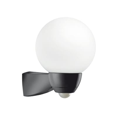 ESYLUX AL P Garda 130 Wall Luminaire with Motion Sensor, Black