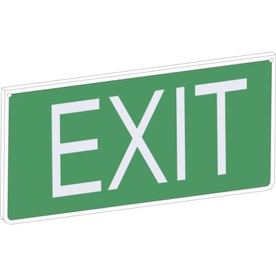 Sign "EXIT" for 6102/6109
