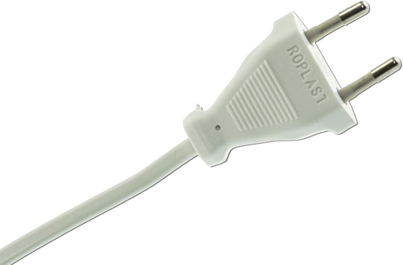 Cable with PLUG 2M 2X0,75M White (H03VVH2-F 2X0,75 Plu)