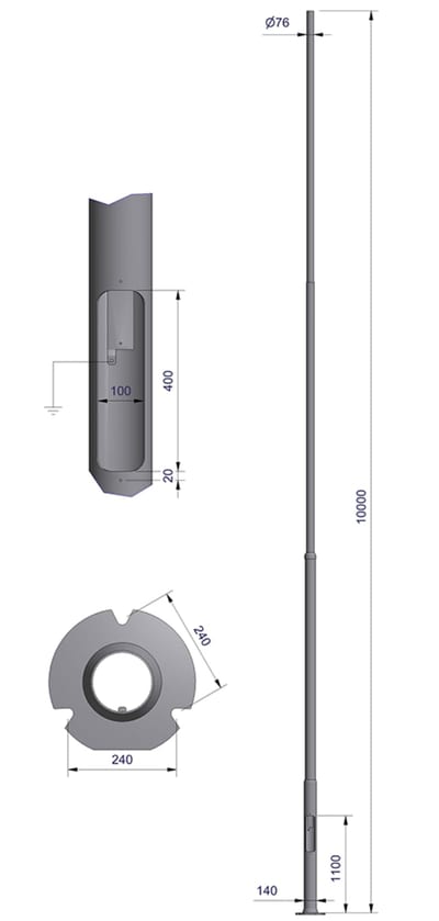 NE-MAST 10.0M Ø76 RO240