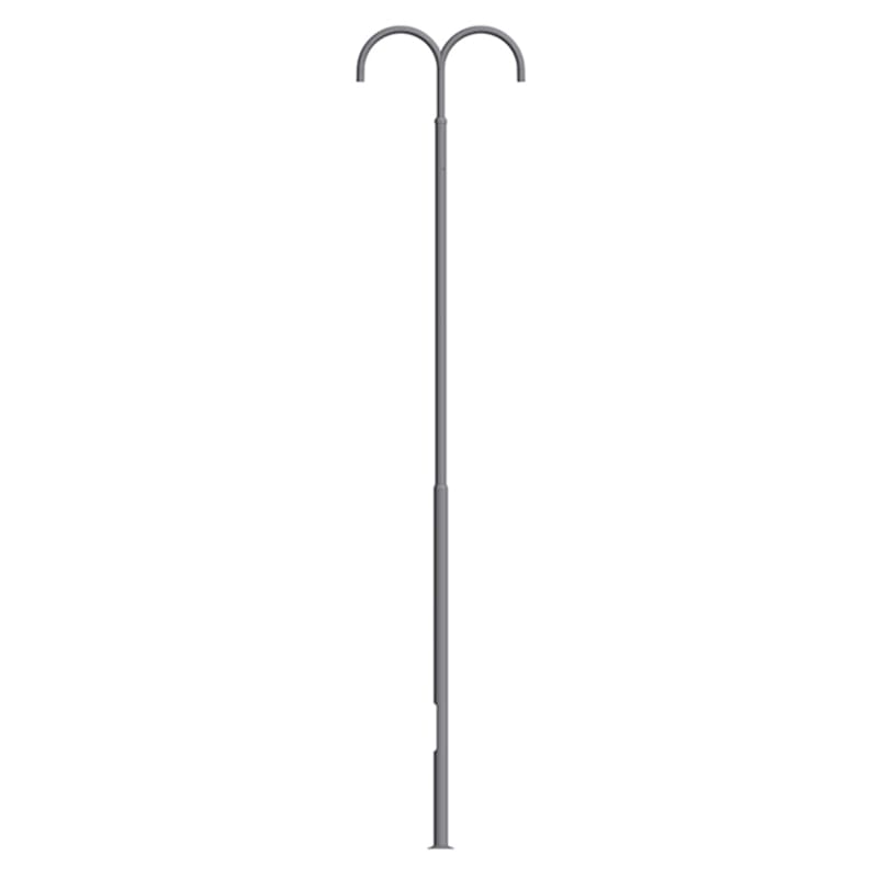Ørsta Stål 3820410C Curved Lighting Pole 10 m, Ø60E-R400 PL200