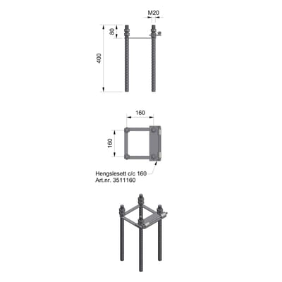 FORANKR.Frame HENGS. CC160