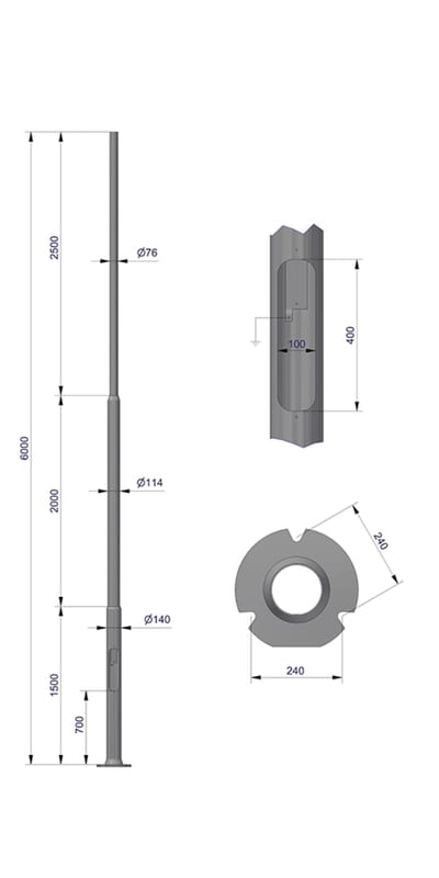 NE-MAST 6.0M Ø76 RO240
