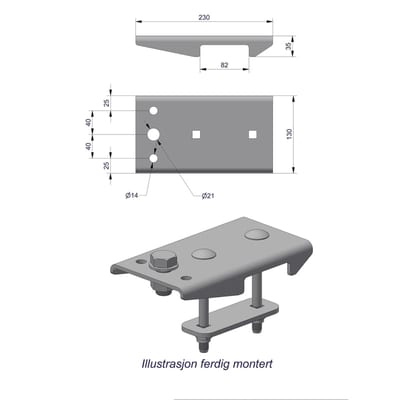 Floodlight Bracket for 1 Luminaire
