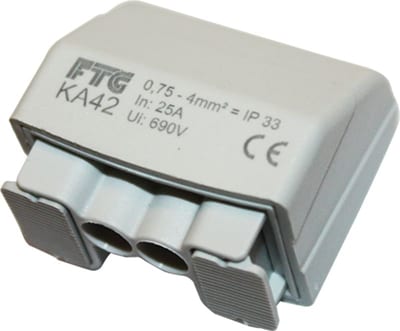 Terminal block 2X0,75-4MM2 Cu