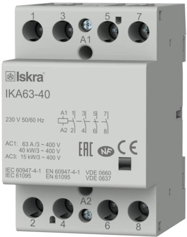Contactor IKA63-40, 4 polt, 63A, 230VAC (IS5009)