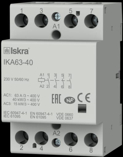 Contactor IKA63-40, 4 polt, 63A, 230VAC