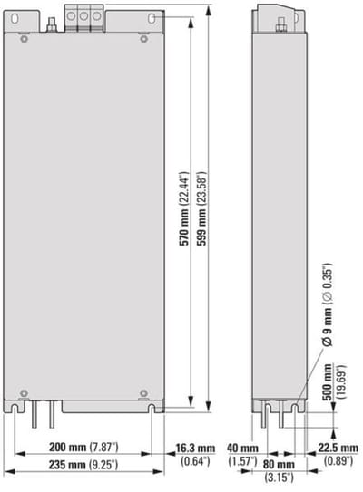 EMC, DA1, FS5, 3 ~ 520 V, 75A (DX-EMC34-075-FS5)