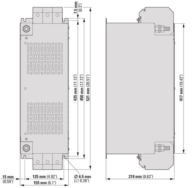 EMC, DA1, FS7, 3 ~ 520 V, 250A (DX-EMC34-250)