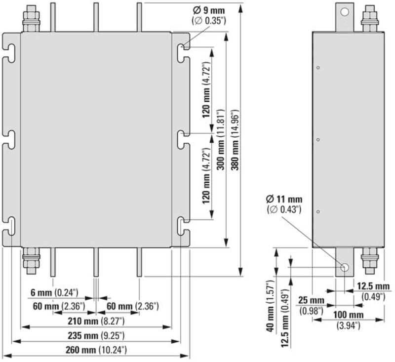 EMC, DA1, FS8, 3 ~ 520 V, 400A (DX-EMC34-400)