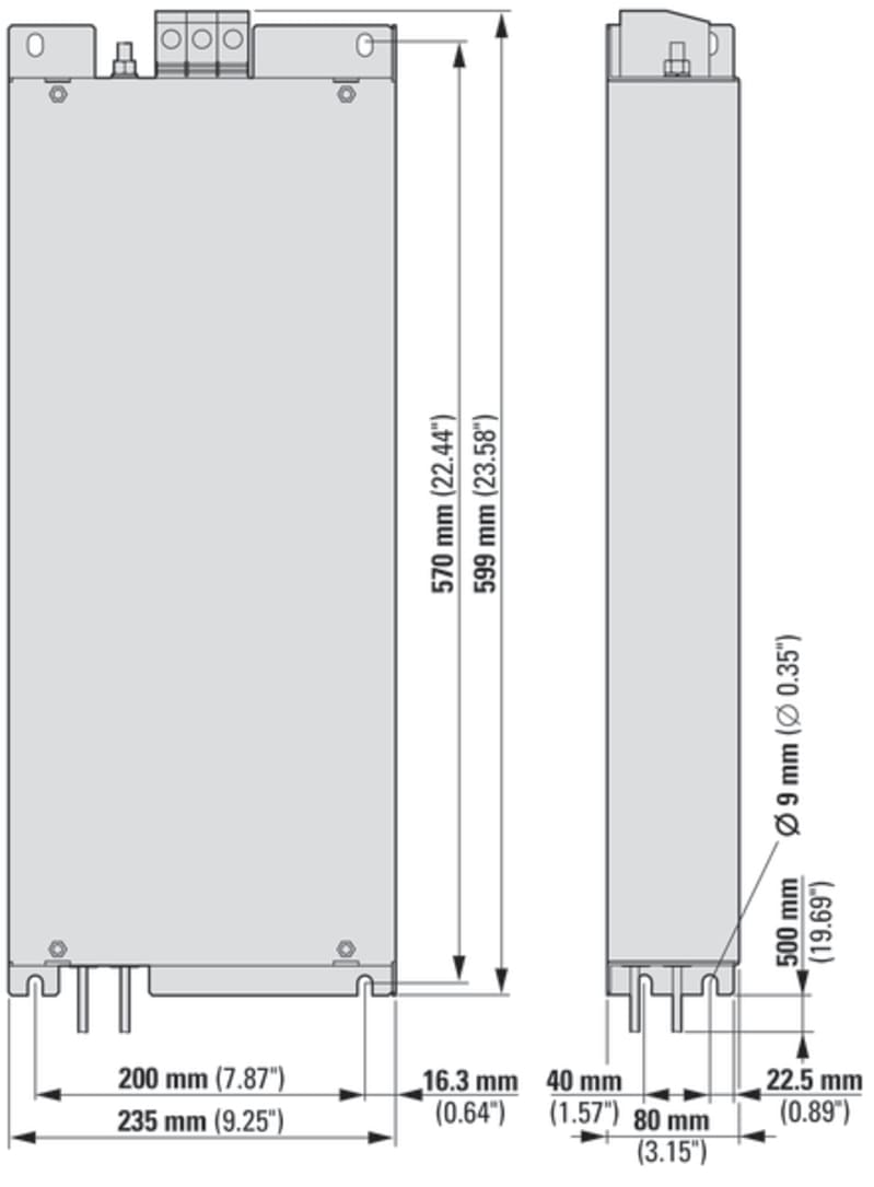 EMC, DA1, FS5, 3 ~ 520 V, 75A (DX-EMC34-075-FS5-L)