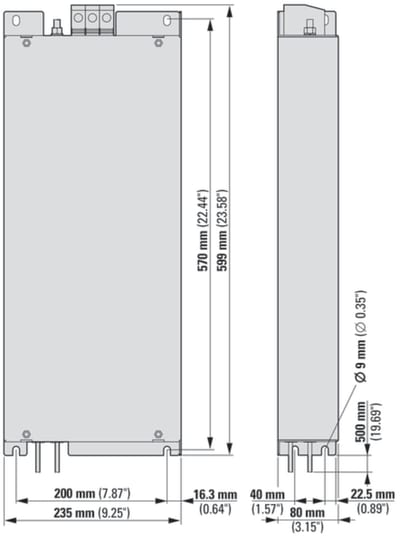 EMC, DA1, FS5, 3 ~ 520 V, 75A (DX-EMC34-075-FS5-L)