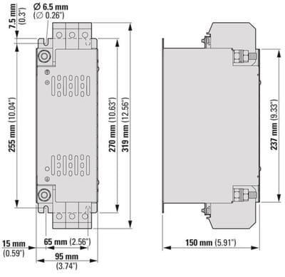 EMC, DA1, FS6, 3 ~ 520 V, 130A (DX-EMC34-130-L)