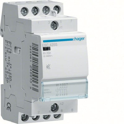 Hager ESC425S Hum-Free Modular Contactor 25 A 230 V 4NO