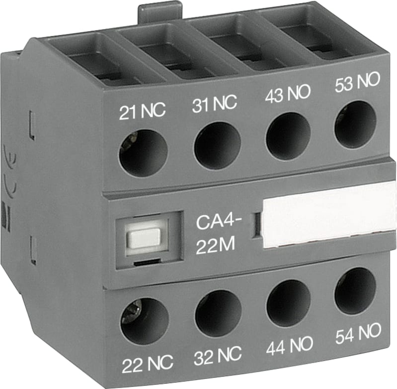 CA4-22M, 2NO+2NC auxiliary contact front