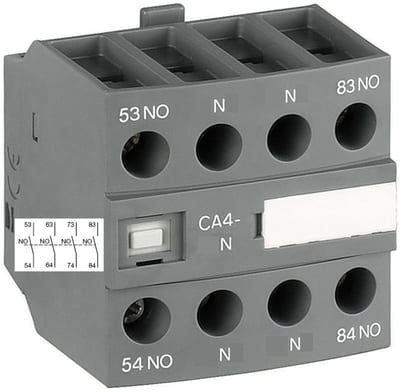 CA4-40N, 4NO auxiliary contact front