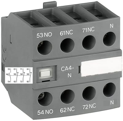 CA4-13N, 1NO+3NC auxiliary contact front