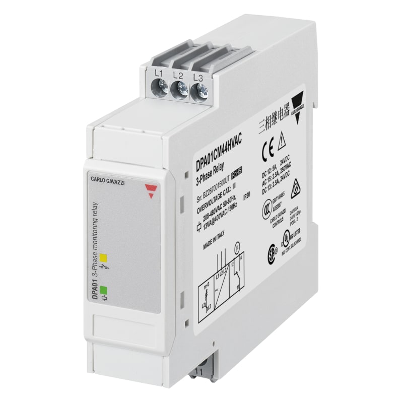 3-Phase relay 208-480VAC HVAC-design (DPA01CM44HVAC)