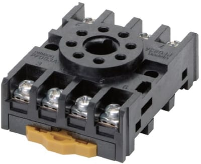Omron PF083AE Relay Socket Plinth, 8-Pin, Grey