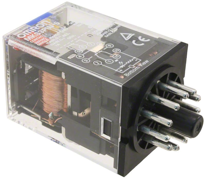 3 Pole 10A LED T.Button MEK.IND (MKS3PIN-5 24VDC)