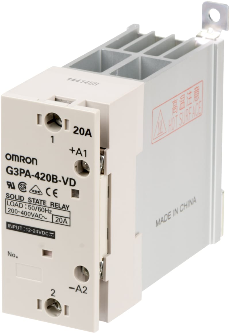 Solid-State Relay 400VAC 20A (G3PA-420B-VD-2 12-24VDC)
