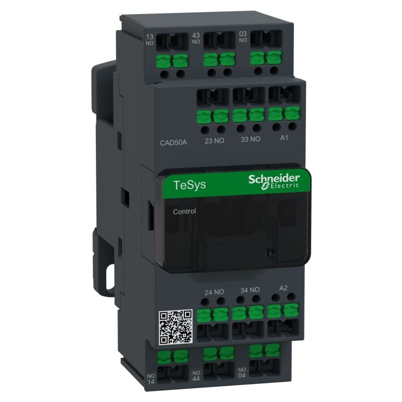 Schneider Electric Control relay, TeSys Deca, 5NO, <=690V, 100V AC standard coil, snap-in terminals CAD50AK7