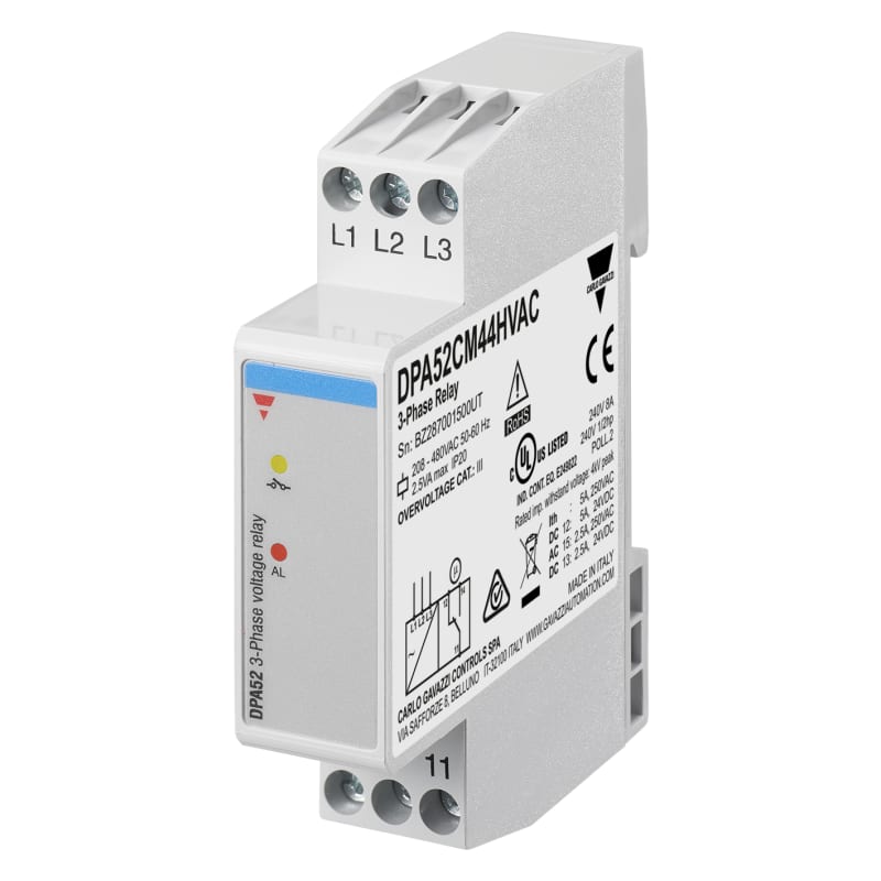 3-Phase relay 208-480VAC HVAC-design (DPA52CM44HVAC)