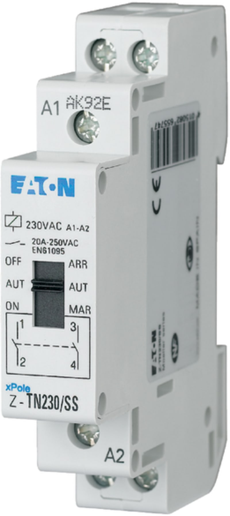 INST.RELAY M/ OF-ON 2NO 230V50 (Z-TN230/Ss)
