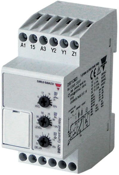 Current Relay progr.bart 1/2/5A 24/48V