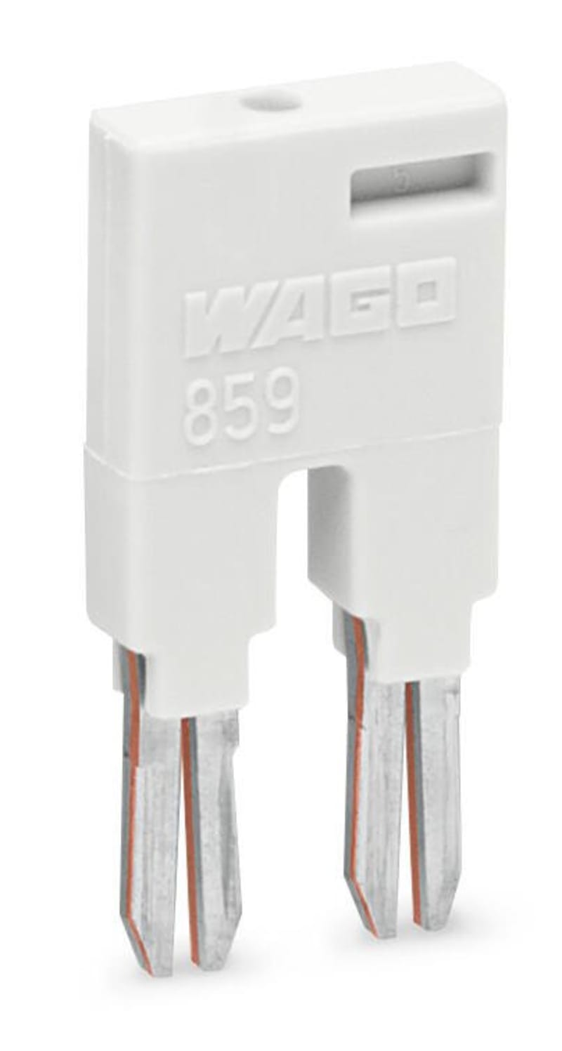 Jumper; for jumper slot; 2-Way; insulated; light gray (859-402)
