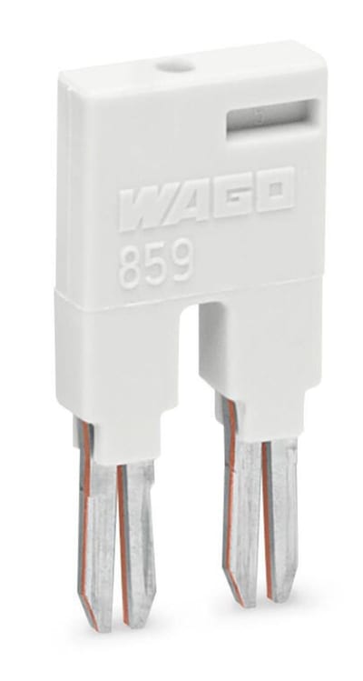 Jumper; for jumper slot; 2-Way; insulated; light gray